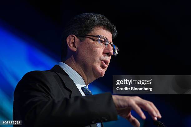 Joaquim Levy, chief financial officer of World Bank Group, speaks during the International Economic Forum Of The Americas conference in Toronto,...