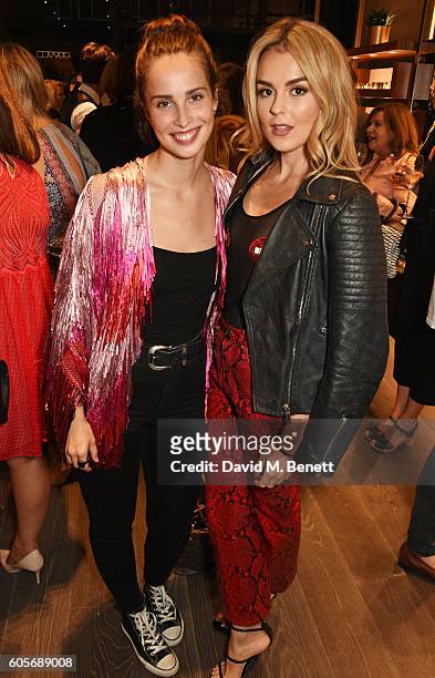 Heida Reed and Tallia Storm attend the first Oliver Peoples boutique launch in Europe on September 14, 2016 in London, England.