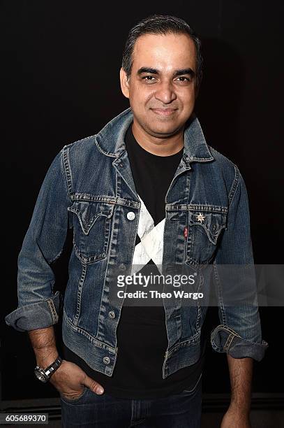 Designer Bibhu Mohapatra attends at the Bibhu Mohapatra fashion show during New York Fashion Week: The Shows at The Dock, Skylight at Moynihan...