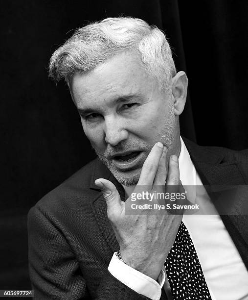 Director Baz Luhrmann poses during Tea At The Beatrice Inn With Glenn O'Brien on September 14, 2016 in New York City.