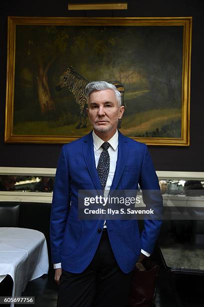 Director Baz Luhrmann poses during Tea At The Beatrice Inn With Glenn O'Brien on September 14, 2016 in New York City.