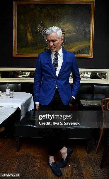 Director Baz Luhrmann poses during Tea At The Beatrice Inn With Glenn O'Brien on September 14, 2016 in New York City.