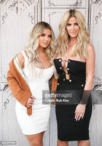 Kim Zolciak-Biermann and Brielle Biermann pose for a photo at AOL BUILD Series at AOL HQ on September 14, 2016 in New York City.