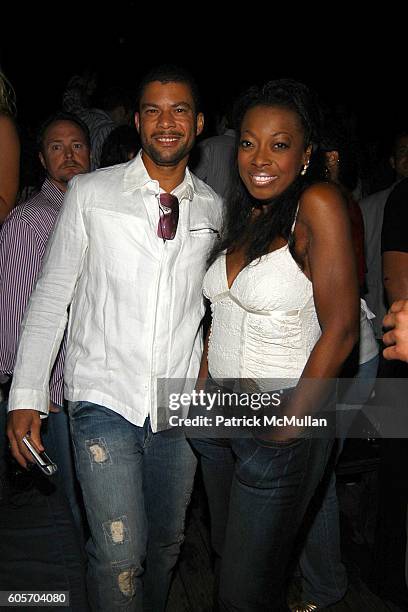 Al Reynolds and Star Jones attend Jonathan Cheban Kritik Clothing Launch at Pink Elephant on July 1, 2006 in Southampton, NY.