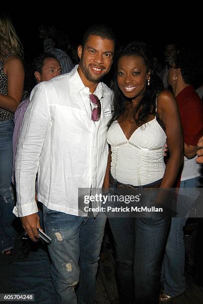 Al Reynolds and Star Jones attend Jonathan Cheban Kritik Clothing Launch at Pink Elephant on July 1, 2006 in Southampton, NY.