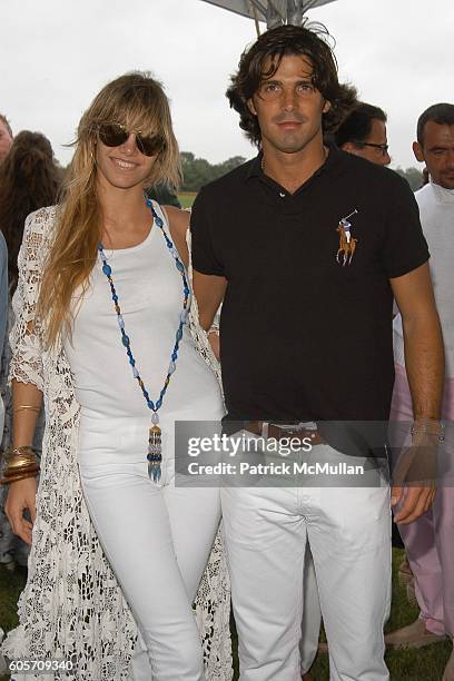 Delfina Blaquier and Nacho Figueras attend The RALPH LAUREN Tent at Bridgehampton Polo at Bridgehampton on July 22, 2006.