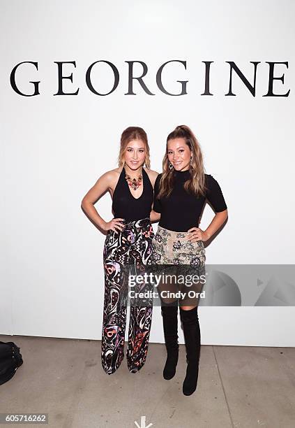 Musicians Maddie Marlow and Tae Dye attend the Georgine fashion show during New York Fashion Week: The Shows September 2016 at The Gallery, Skylight...