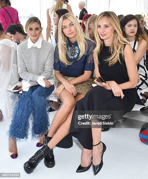 Olivia Palermo, Jessica Hart and Lauren Santo Domingo attend the Delpozo show during September 2016 - New York Fashion Weekat Pier 59 on September...