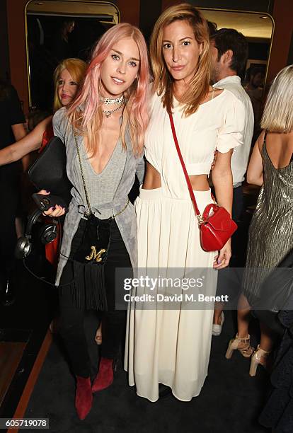 Mary Charteris and Laura Pradelska attend as Blakes hotel celebrates the launch of Blakes Below, a luxury bar and lounge designed by Anouska Hempel,...