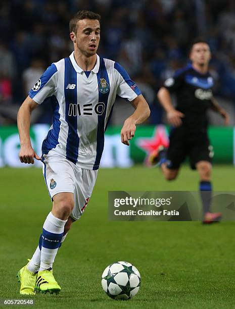 PortoÕs forward Diogo Jota in action during the UEFA Champions League match between FC Porto and FC Copenhagen at Estadio do Dragao on September 14,...