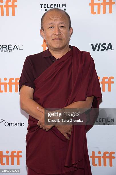 Director Khyentse Norbu attends the premiere for "Hema Hema: Sing Me A Song While I Wait" during the 2016 Toronto International Film Festival at...