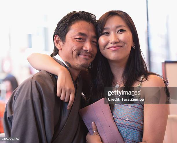 Actors Tshering Dorji and Sadon Lhamo attend the premiere for "Hema Hema: Sing Me A Song While I Wait" during the 2016 Toronto International Film...