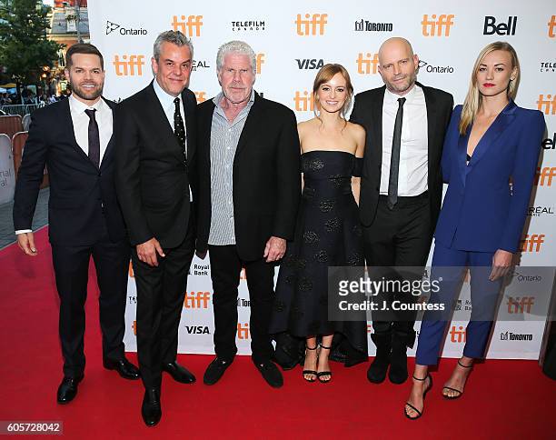Actors Wes Chatham, Danny Huston, executive producer Ron Perlman, actress Ahna O' Reilly, director Marc Forster and actress Yvonne Strahovski attend...
