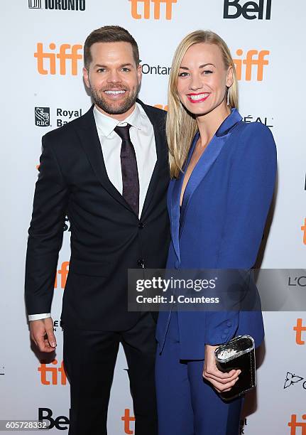 Actors Wes Chatham and Yvonne Strahovski attend the 2016 Toronto International Film Festival Premiere of "All I See Is You" at the Princess of Wales...