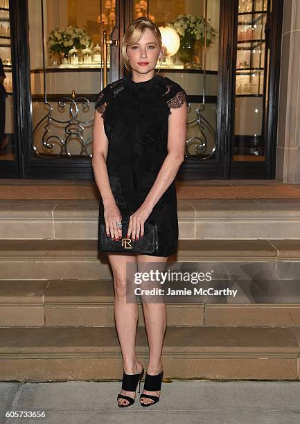 Actress Haley Bennett attends the Ralph Lauren fashion show during New York Fashion Week: The Shows at Skylight Clarkson Sq on September 14, 2016 in...