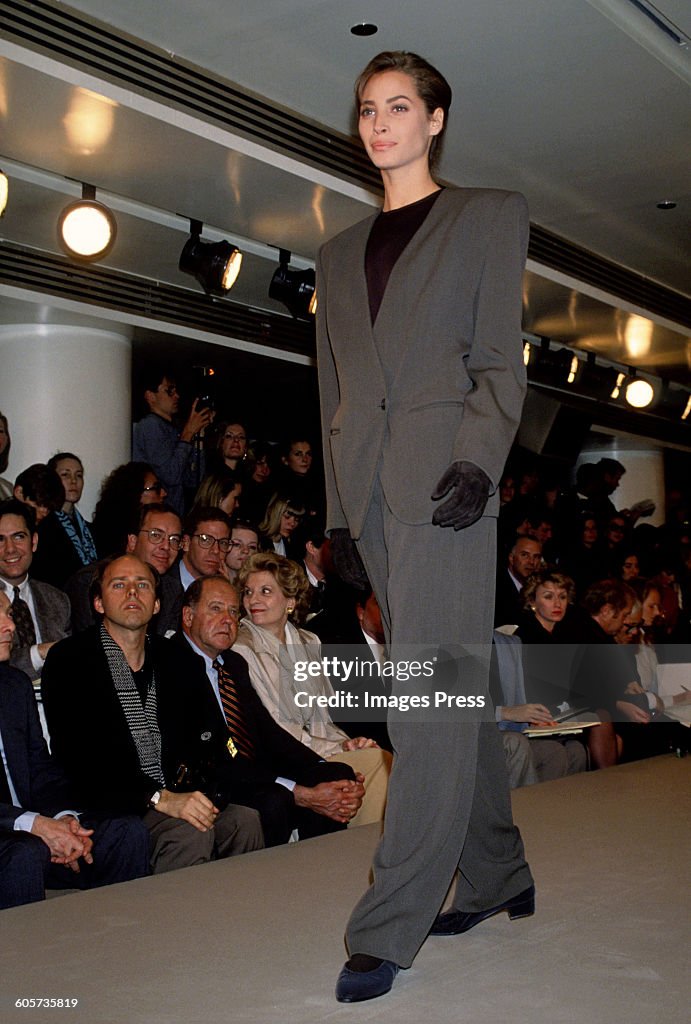 Christy Turlington at the Calvin Klein Fall 1989 show circa 1989 in... News  Photo - Getty Images