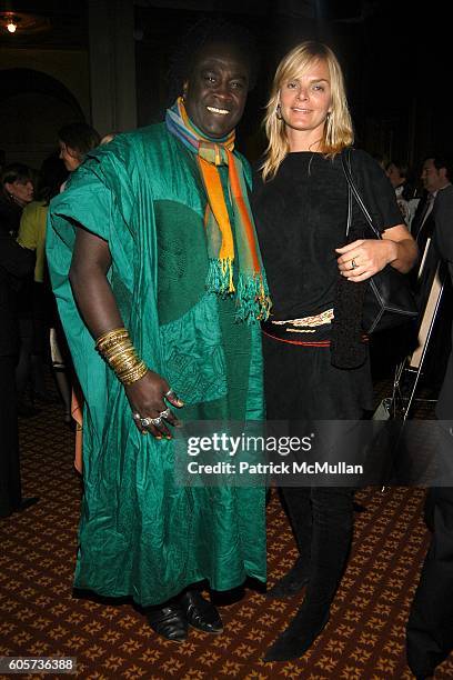 Moko and Cecilia Rodhe attend AFRICAN RAINFOREST CONSERVANCY Honors Lewis Lapham at the 15th Annual Gala at Gotham Hall on April 17, 2006 in New York...