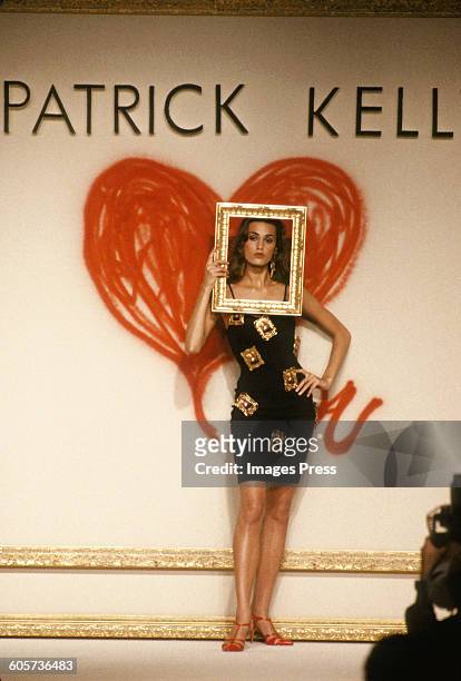 Yasmin Le Bon at the Patrick Kelly Spring 1989 show circa 1988 in Paris, France.