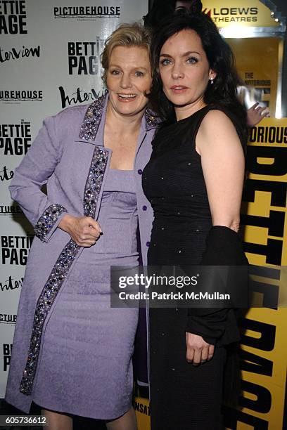 Mary Harron and Guinevere Turner attend The New York Premiere of THE NOTORIOUS BETTIE PAGE hosted by INTERVIEW Magazine and Picturehouse at AMC Loews...