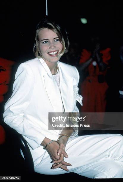 Claudia Schiffer at the Guess Parfum Launch circa 1990 in New York City.
