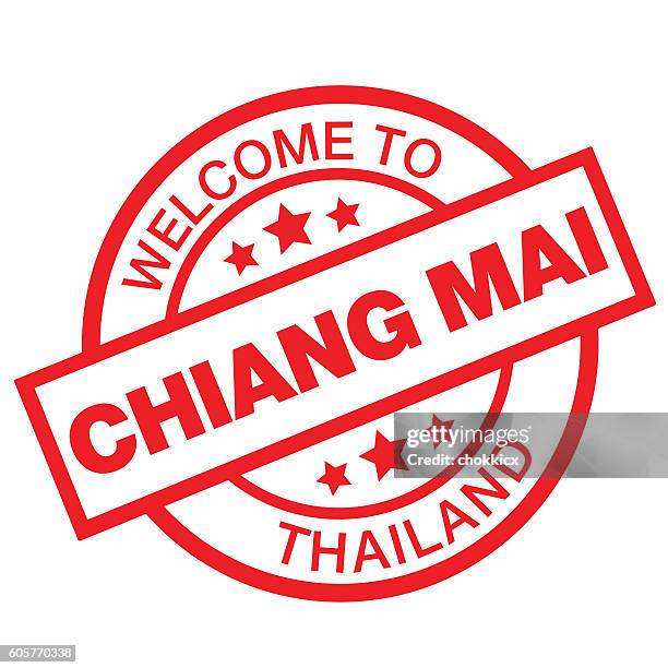 willkommen in chiang mai - chiang mai stock-grafiken, -clipart, -cartoons und -symbole