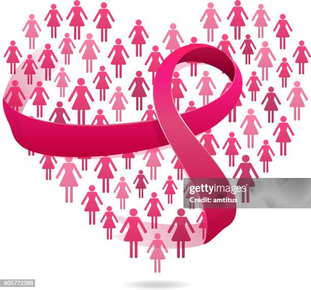 fight breast cancer - teens making a difference stock illustrations