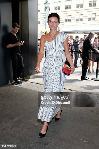 Lyne Renee of PBS 'Mercy Street' is seen during New York Fashion Week: The Shows at Skylight at Moynihan Station on September 14, 2016 in New York...