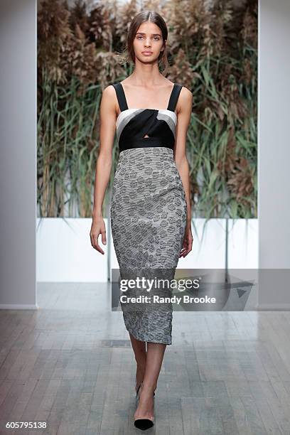 Model walks the Kimora Lee Simmons Presentation for September 2016 Spring 2017 during New York Fashion Week at The Gallery, Skylight at Clarkson Sq...