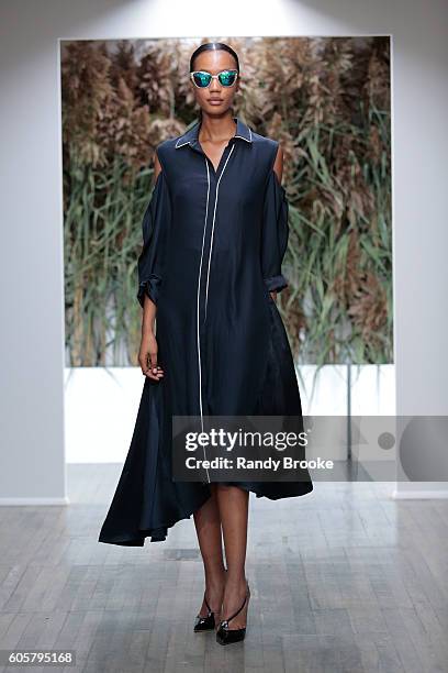 Model walks the Kimora Lee Simmons Presentation for September 2016 Spring 2017 during New York Fashion Week at The Gallery, Skylight at Clarkson Sq...