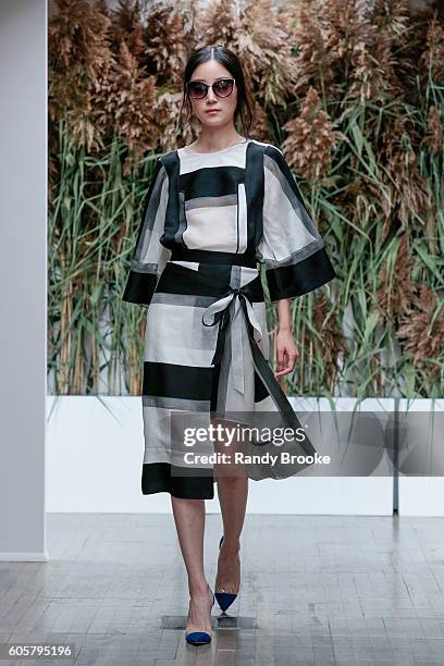 Model walks the Kimora Lee Simmons Presentation for September 2016 Spring 2017 during New York Fashion Week at The Gallery, Skylight at Clarkson Sq...