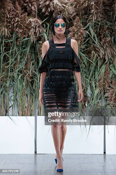 Model walks the Kimora Lee Simmons Presentation for September 2016 Spring 2017 during New York Fashion Week at The Gallery, Skylight at Clarkson Sq...