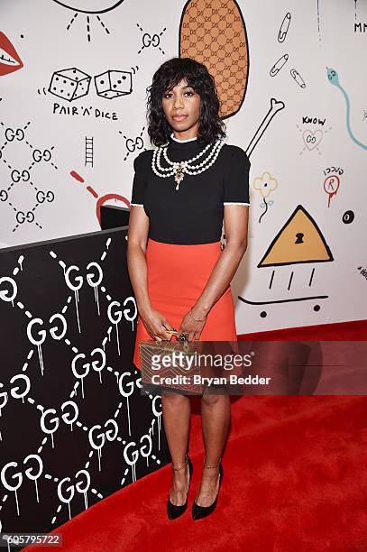 Singer Santigold attends the GucciGhost Global Launch Event on September 14, 2016 in New York City.