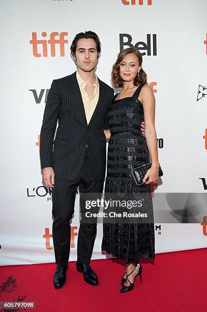 Actor Ben Schnetzer and Actress Ella Purnell attend the premiere of "The Journey Is The Destination" at Roy Thomson Hall on September 14, 2016 in...