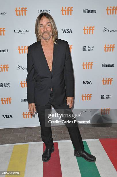 Performer Iggy Pop attends the "Gimme Danger" Premiere during the 2016 Toronto International Film Festival at Ryerson Theatre on September 14, 2016...