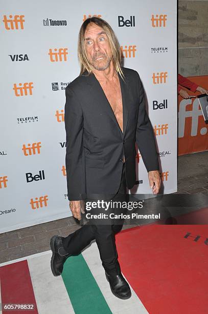 Performer Iggy Pop attends the "Gimme Danger" Premiere during the 2016 Toronto International Film Festival at Ryerson Theatre on September 14, 2016...