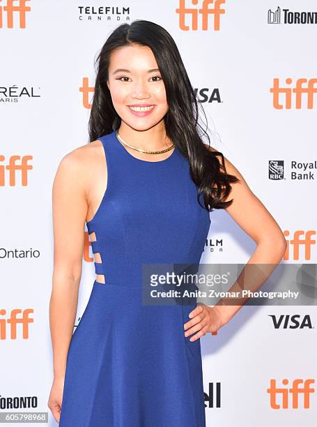 Actress Caroline Chan attends the " Assignment" premiere during 2016 Toronto International Film Festival at Ryerson Theatre on September 14, 2016 in...