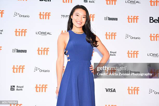 Actress Caroline Chan attends the " Assignment" premiere during 2016 Toronto International Film Festival at Ryerson Theatre on September 14, 2016 in...