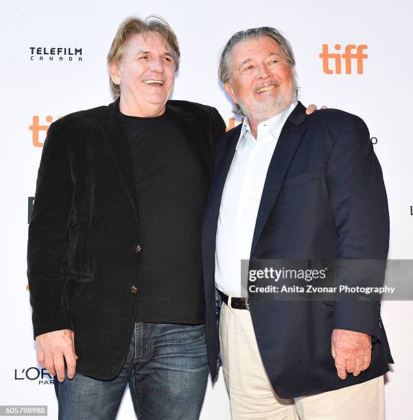 Screenwriter Denis Hamill and Director Walter Hill attend the " Assignment" premiere during 2016 Toronto International Film Festival at Ryerson...