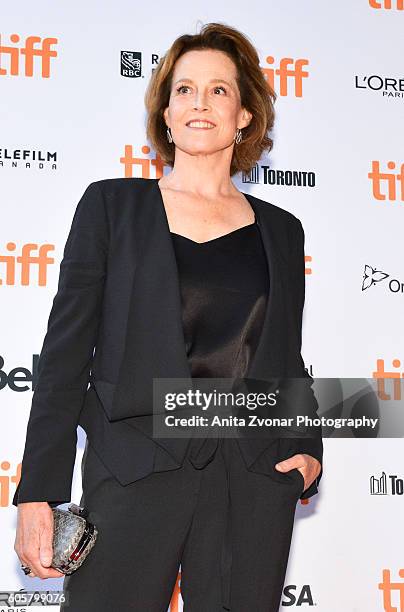 Actress Sigourney Weaver attends the " Assignment" premiere during 2016 Toronto International Film Festival at Ryerson Theatre on September 14, 2016...