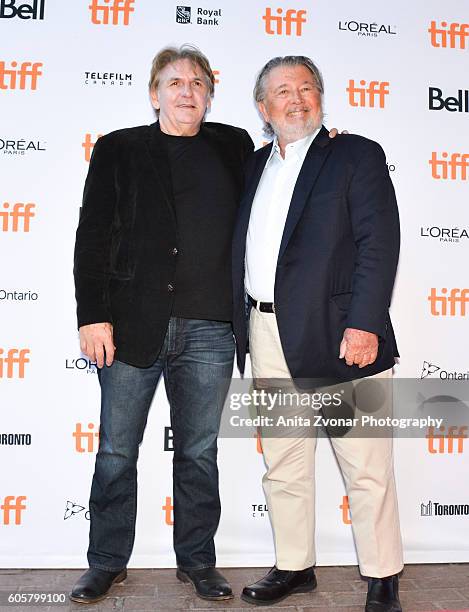 Screenwriter Denis Hamill and Director Walter Hill attend the " Assignment" premiere during 2016 Toronto International Film Festival at Ryerson...