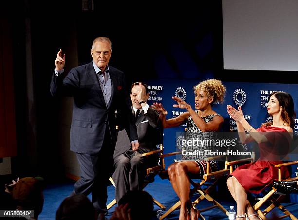 Lee Majors, Ted Raimi, Michelle Hurd and Dana DeLorenzo attend The Paley Center for Media PaleyFest 2016 fall TV preview for STARZ at The Paley...