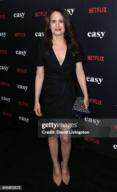 Actress Elizabeth Reaser attends the premiere of Netflix's "Easy" at The London Hotel on September 14, 2016 in West Hollywood, California.