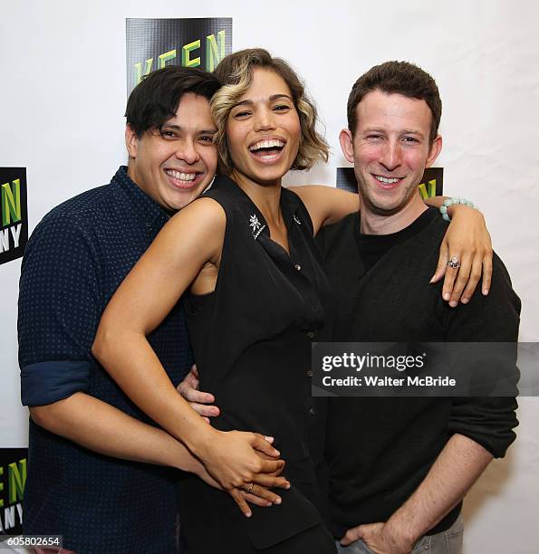 George Salazar, Ciara Renee and Nick Blaemire in rehearsal with the off-Broadway revival of Jonathan Larson's musical 'Tick, Tick...Boom!' starring...