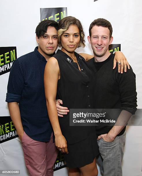George Salazar, Ciara Renee and Nick Blaemire in rehearsal with the off-Broadway revival of Jonathan Larson's musical 'Tick, Tick...Boom!' starring...