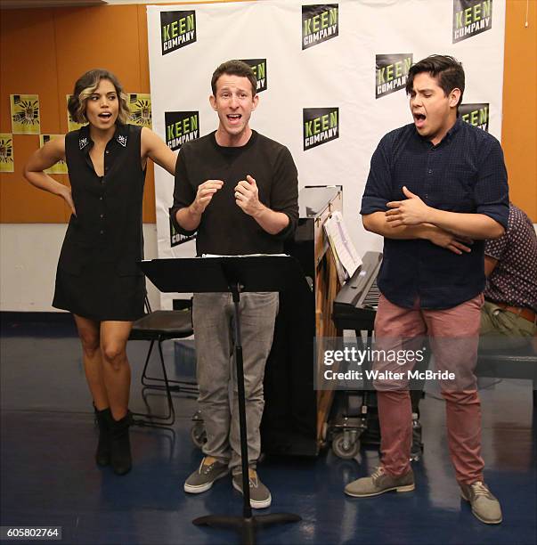 Ciara Renee, Nick Blaemire and George Salazar in rehearsal with the off-Broadway revival of Jonathan Larson's musical 'Tick, Tick...Boom!' starring...