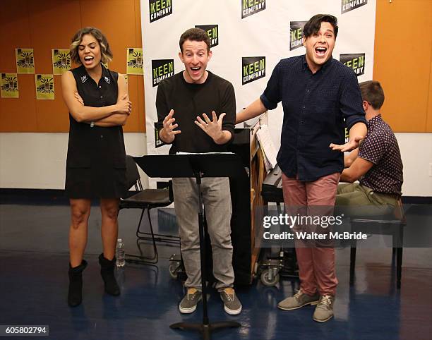 Ciara Renee, Nick Blaemire and George Salazar in rehearsal with the off-Broadway revival of Jonathan Larson's musical 'Tick, Tick...Boom!' starring...