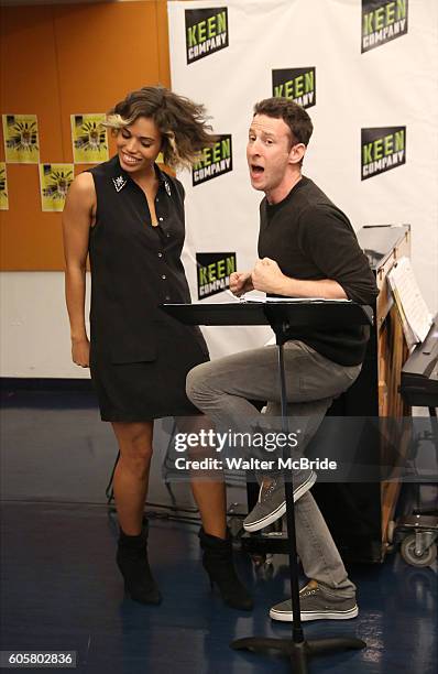 Ciara Renee and Nick Blaemire in rehearsal with the off-Broadway revival of Jonathan Larson's musical 'Tick, Tick...Boom!' starring Nick Blaemire,...