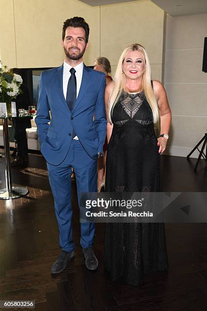 Pictures co-founders Andrea Iervolino and Monika Bacardi attend "In Dubious Battle" cocktail reception at Shangri La Residences on September 14, 2016...