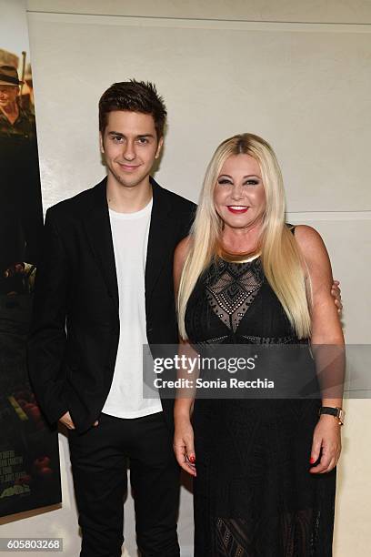 Nat Wolff and AMBI Pictures co-founder Monika Bacardi attend "In Dubious Battle" cocktail reception at Shangri La Residences on September 14, 2016 in...