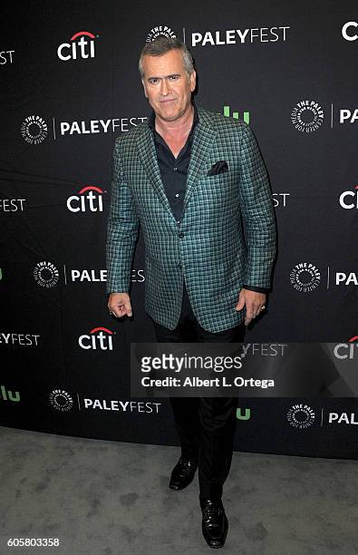 Actor Bruce Campbell at the The Paley Center For Media's PaleyFest 2016 Fall TV Preview - STARZ's "Ash Vs. Evil Dead" held at The Paley Center for...
